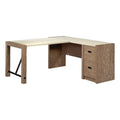 L-Desk in Brushed Oak Finish V3190