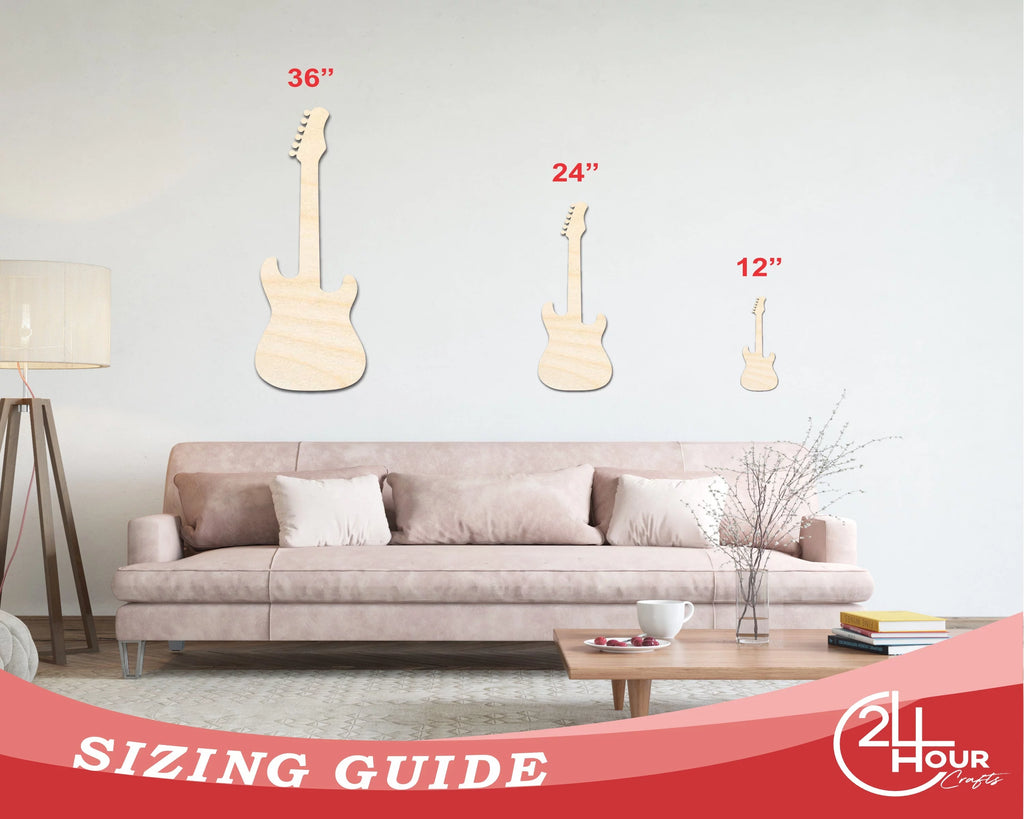 Unfinished Wood Electric Guitar Shape H6409