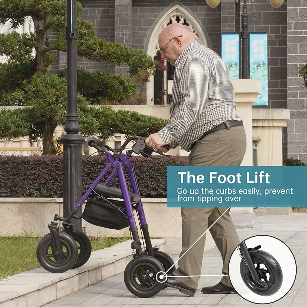 All-Terrain Rollator Walker with 10" Rubber Wheels Y3957