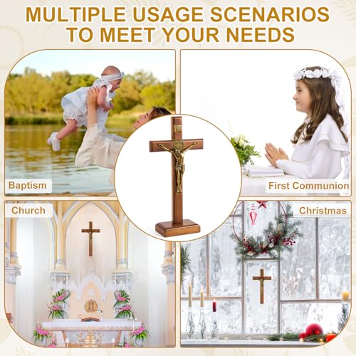 10 Inch Wood Cross Wall and Table Decor O6690