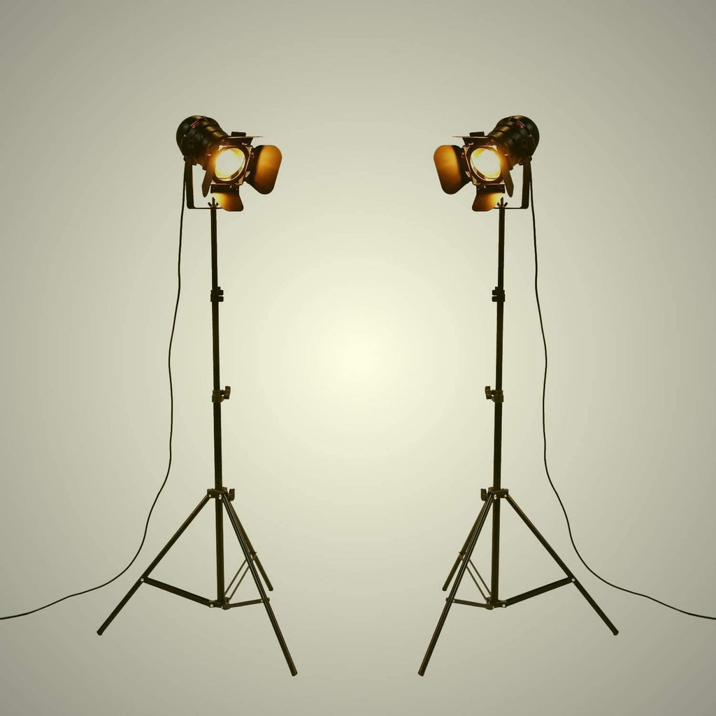 Black Adjustable Tripod Floor Lamp with Foot Switch W7778