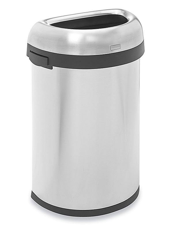 Semi-Round Lift-Off Lid 15.9 gal Stainless Steel Trash Can S561960