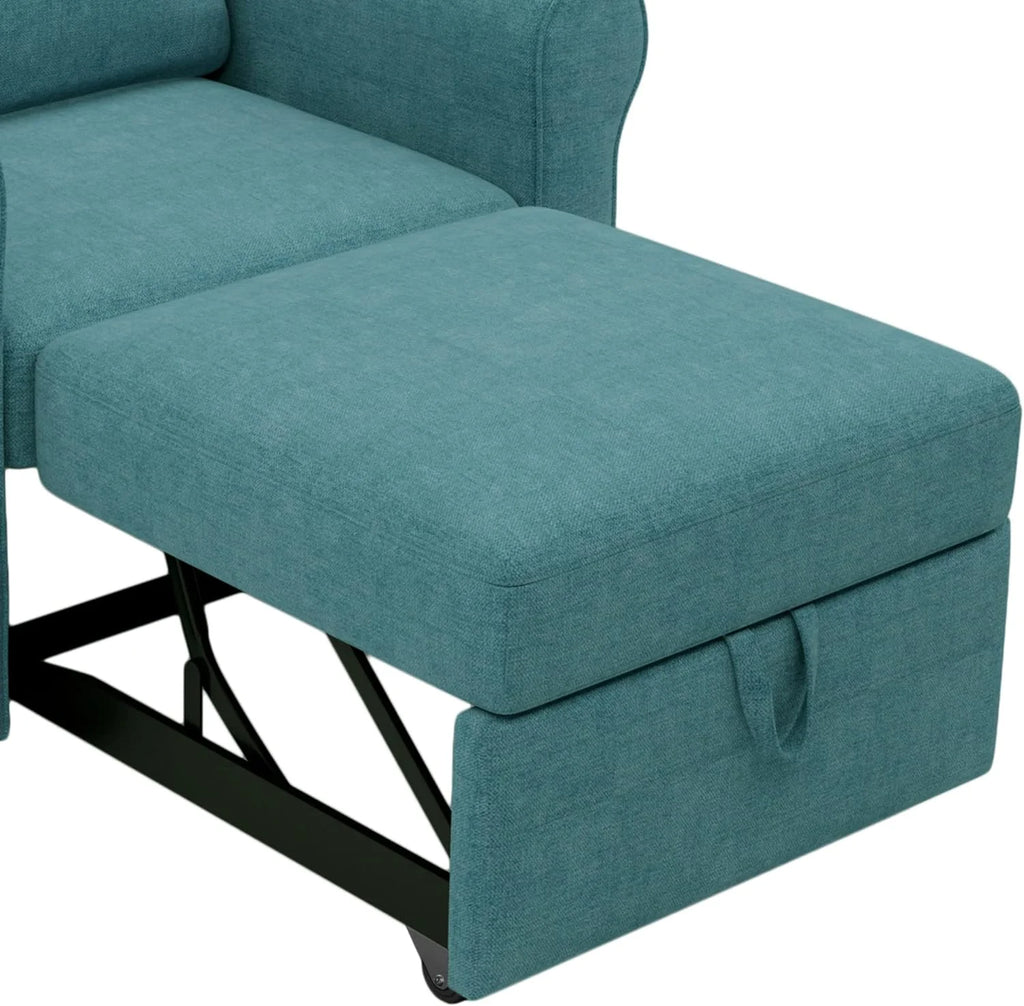 Teal Convertible Sleeper Chair Bed Z975