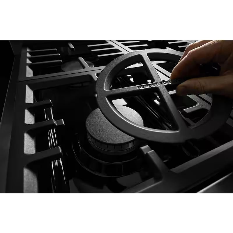 6.3 cu. ft. Smart Double Oven Gas Range with Griddle in Misty Blue I509