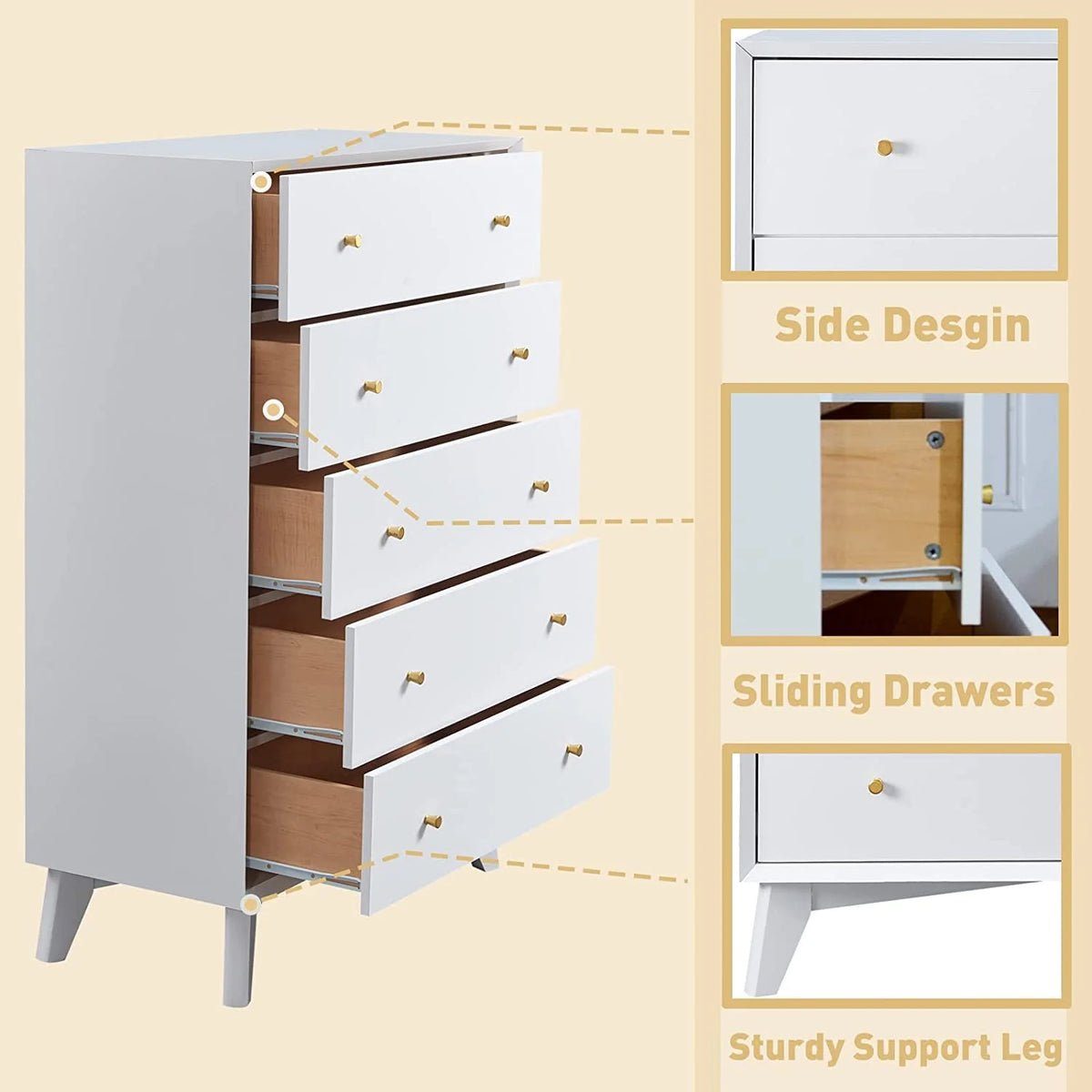 Mid Century Modern 6 Drawer Dresser Y616252