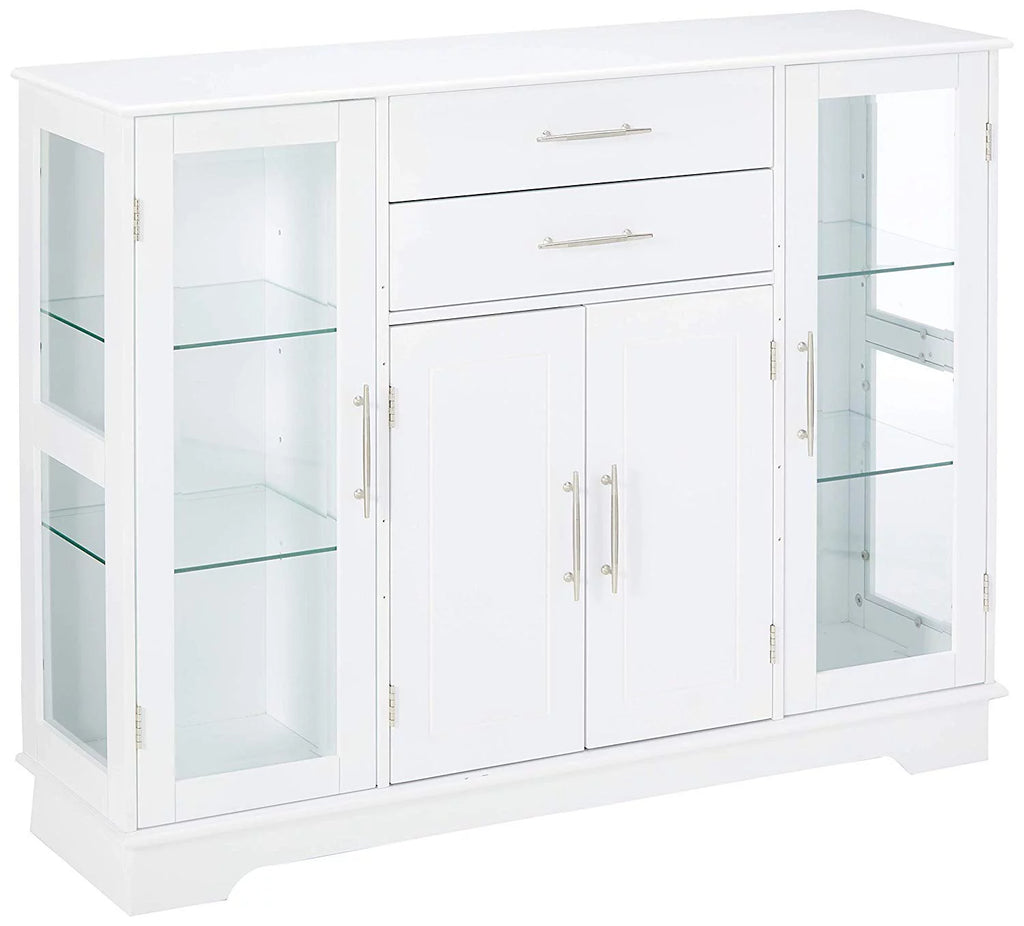 White Wooden Sideboard Buffet Cabinet Q119