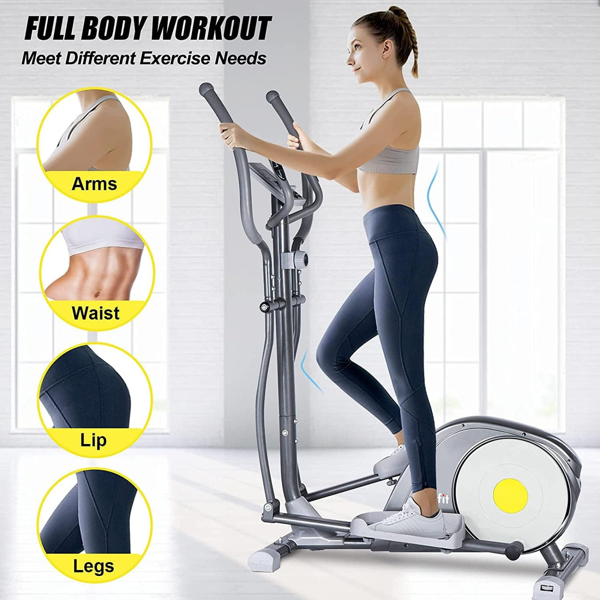 Adjustable Magnetic Elliptical Cross Trainer with LCD Monitor Z8036