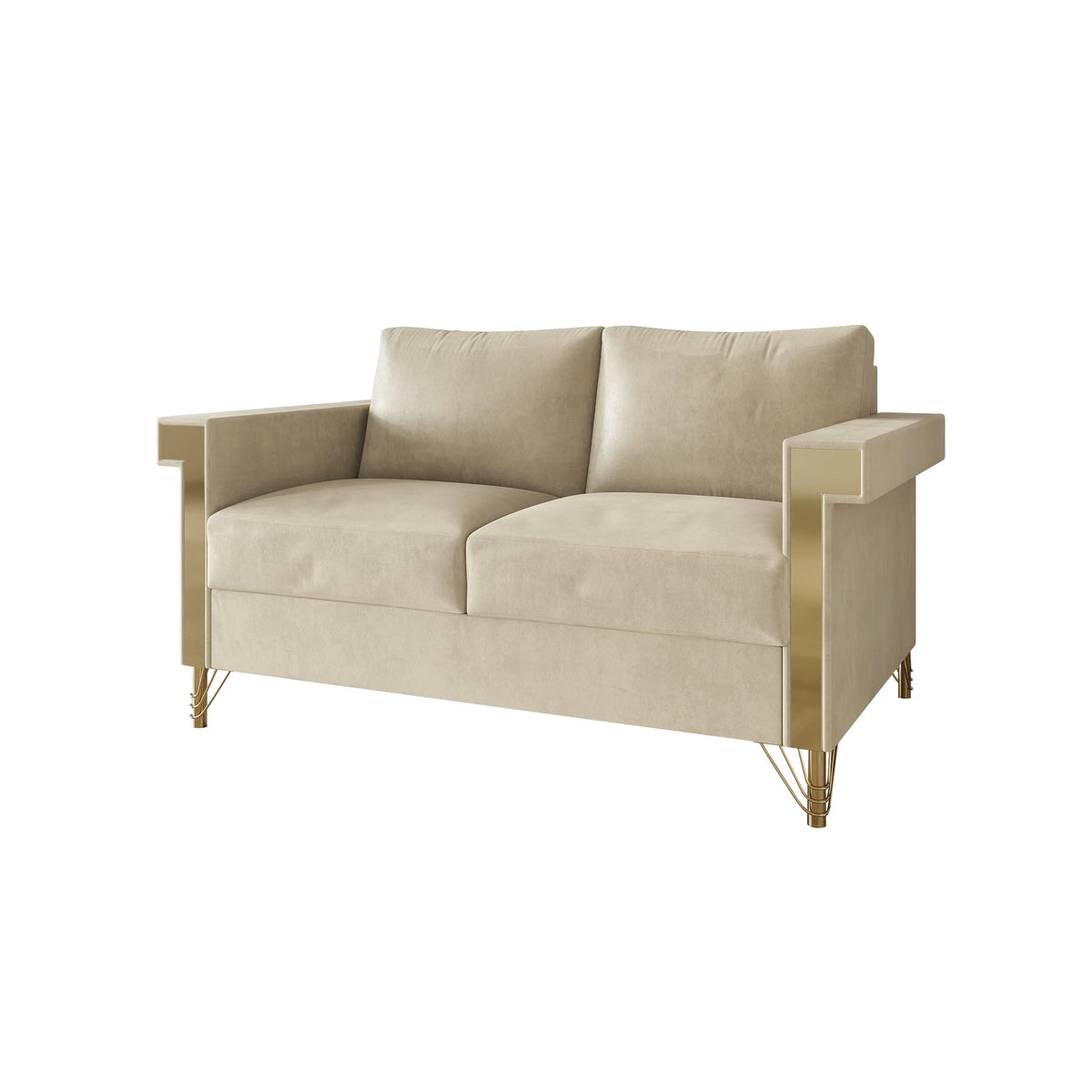 Velvet Upholstered Loveseat B14313