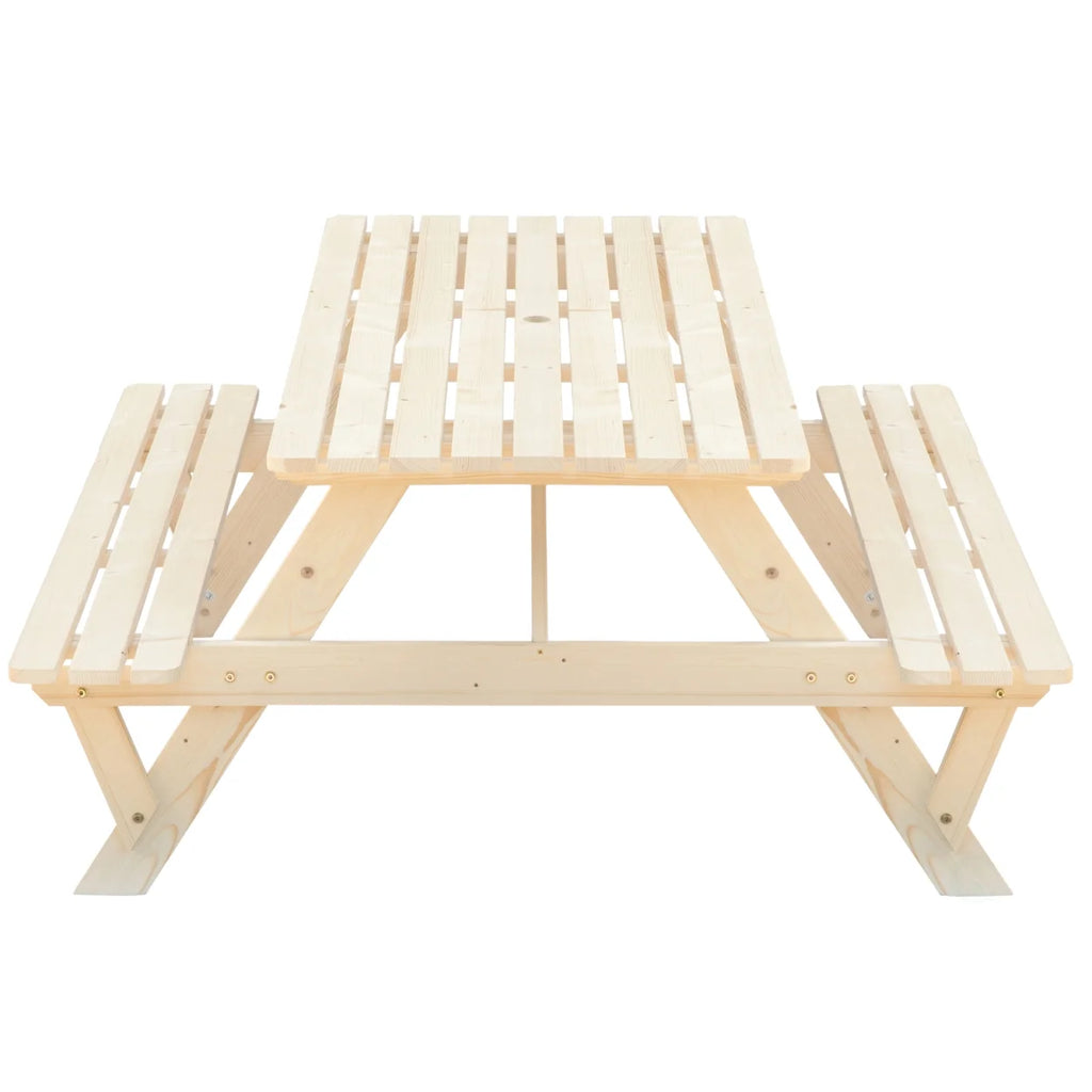 Wooden 6-Person Picnic Table Z8250