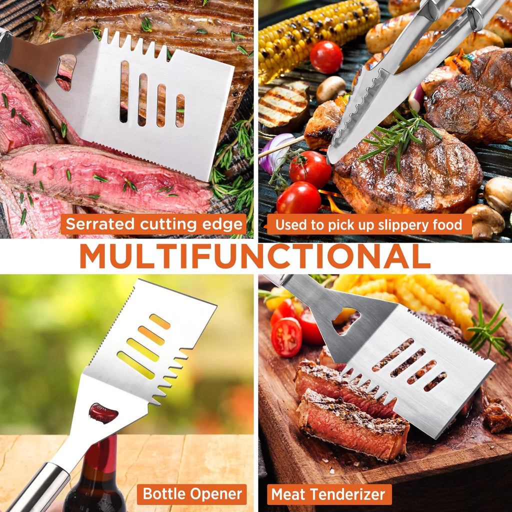 25 Piece Stainless Steel Barbeque Grill Tool Set K750587