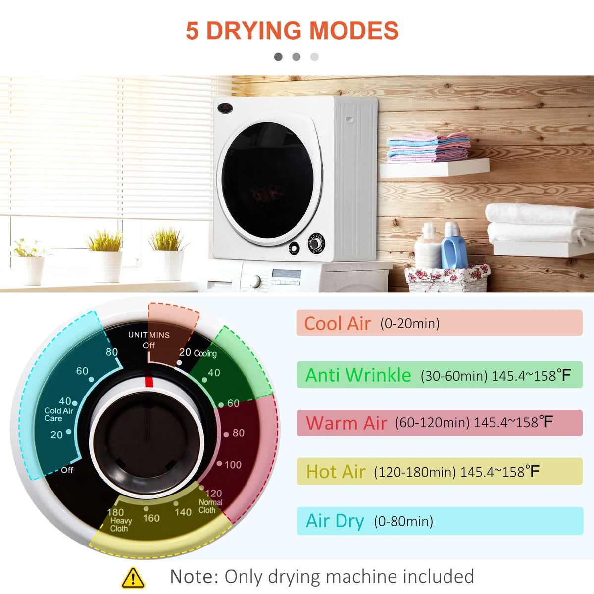 1350W 3.22 Cu. Ft. Portable Clothes Dryer A658880