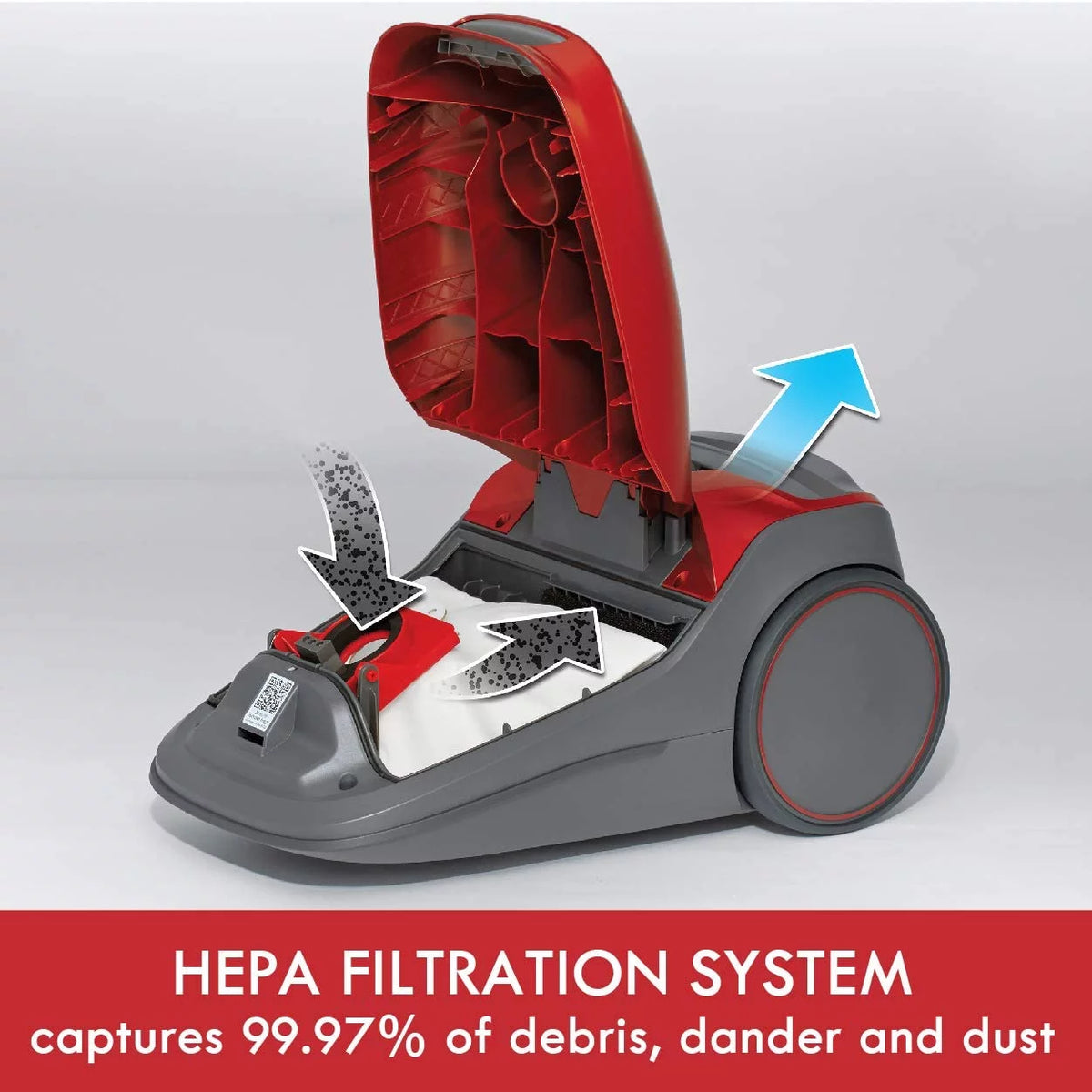 Red Bagged Canister Vacuum Cleaner N337