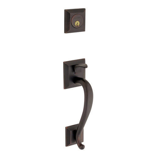 Oil-Rubbed Bronze Full-Dummy Handleset with Classic Knob L402861