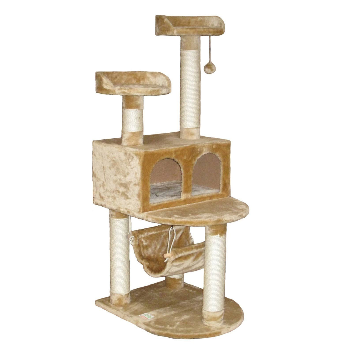Beige 54 in. Cat Tree Condo Furniture R9927