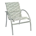 Padded Stacking Patio Dining Chair Pewter C2940