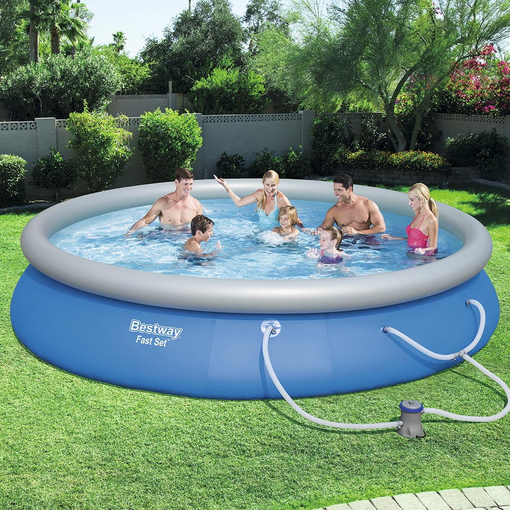 Round Above Ground Pool Set 15 ft x 33 in S198