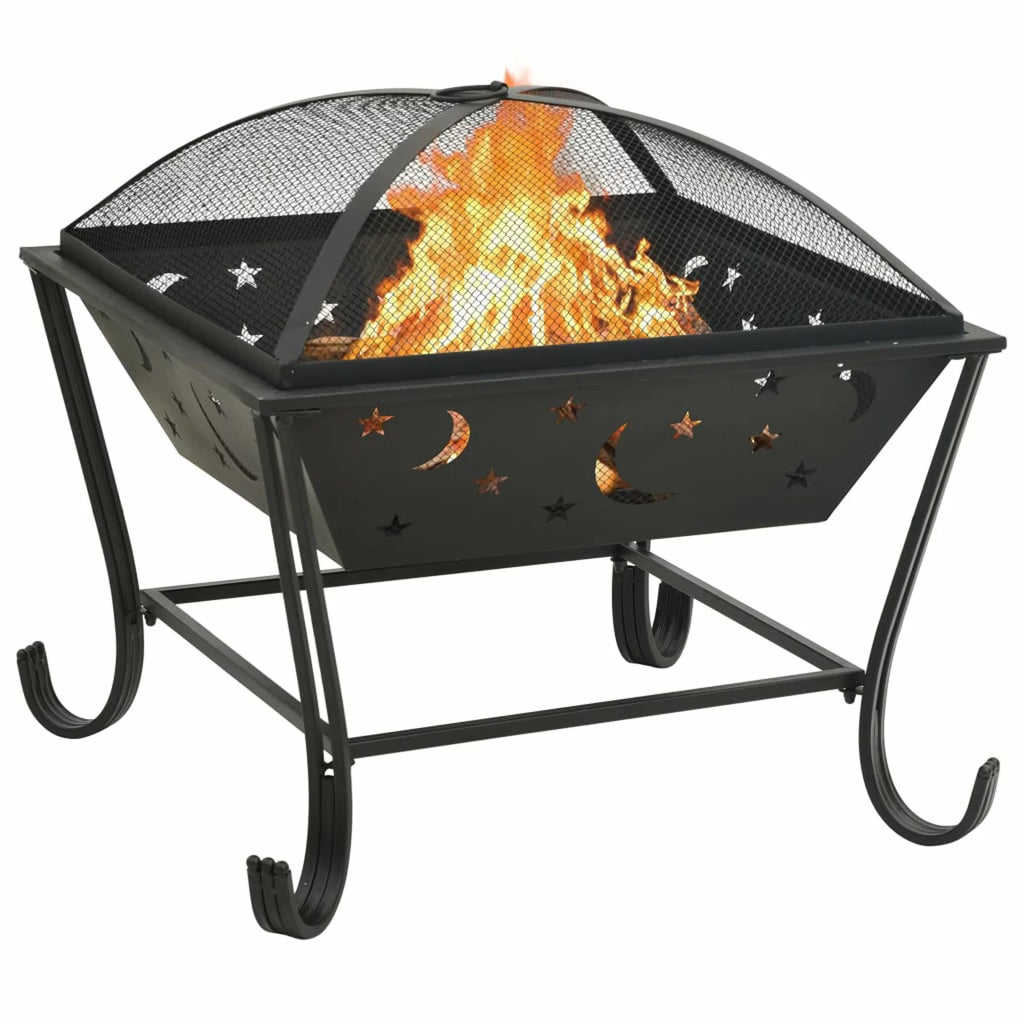 Fire Pit with Poker 24.4 XXL Steel Z5630