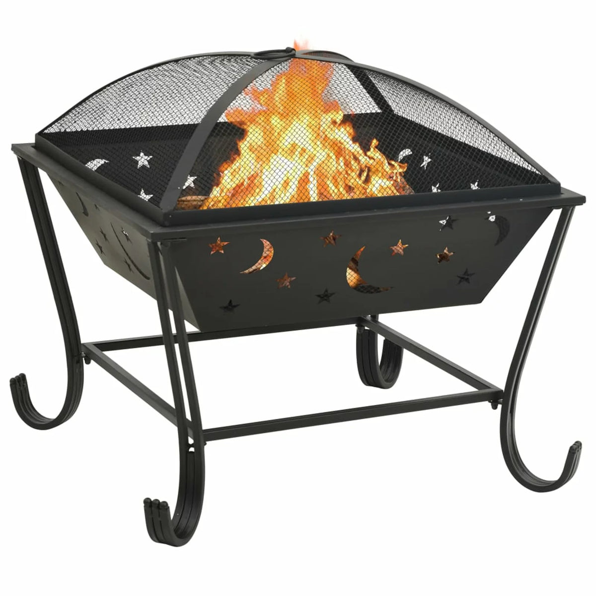 Fire Pit with Poker 24.4 XXL Steel Z5630
