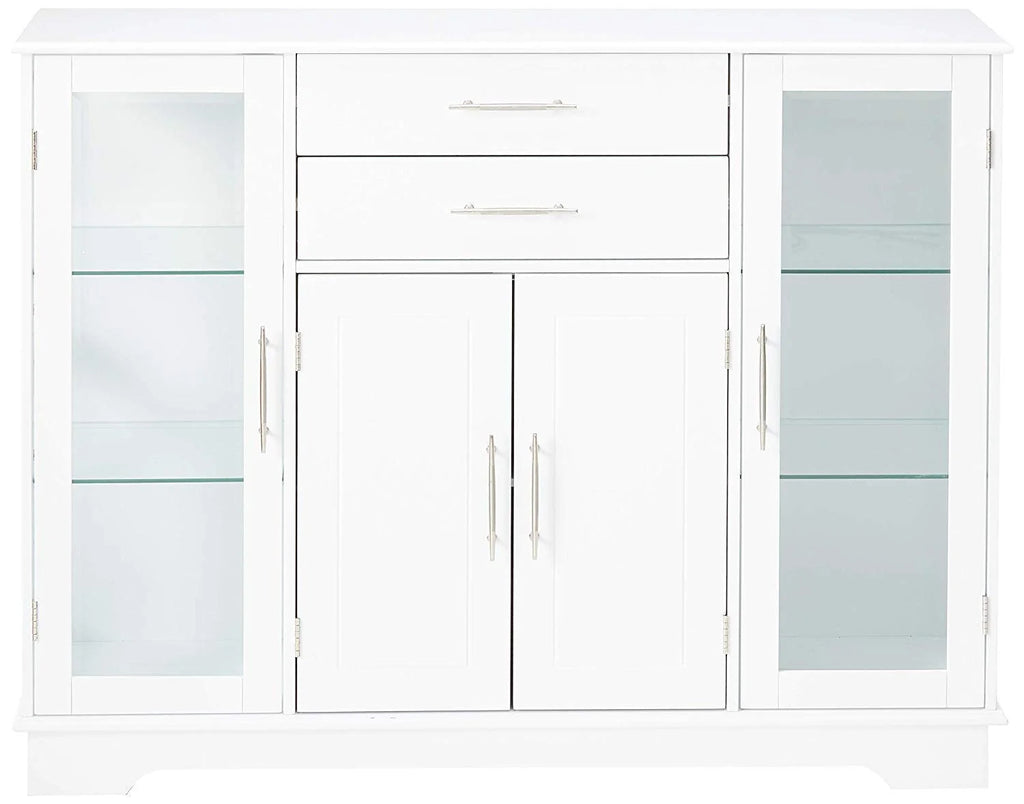 White Wooden Sideboard Buffet Cabinet Q119