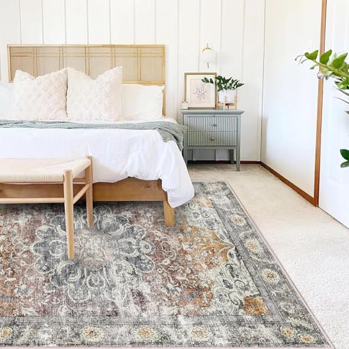 6'x9' Washable Vintage Area Rug T922