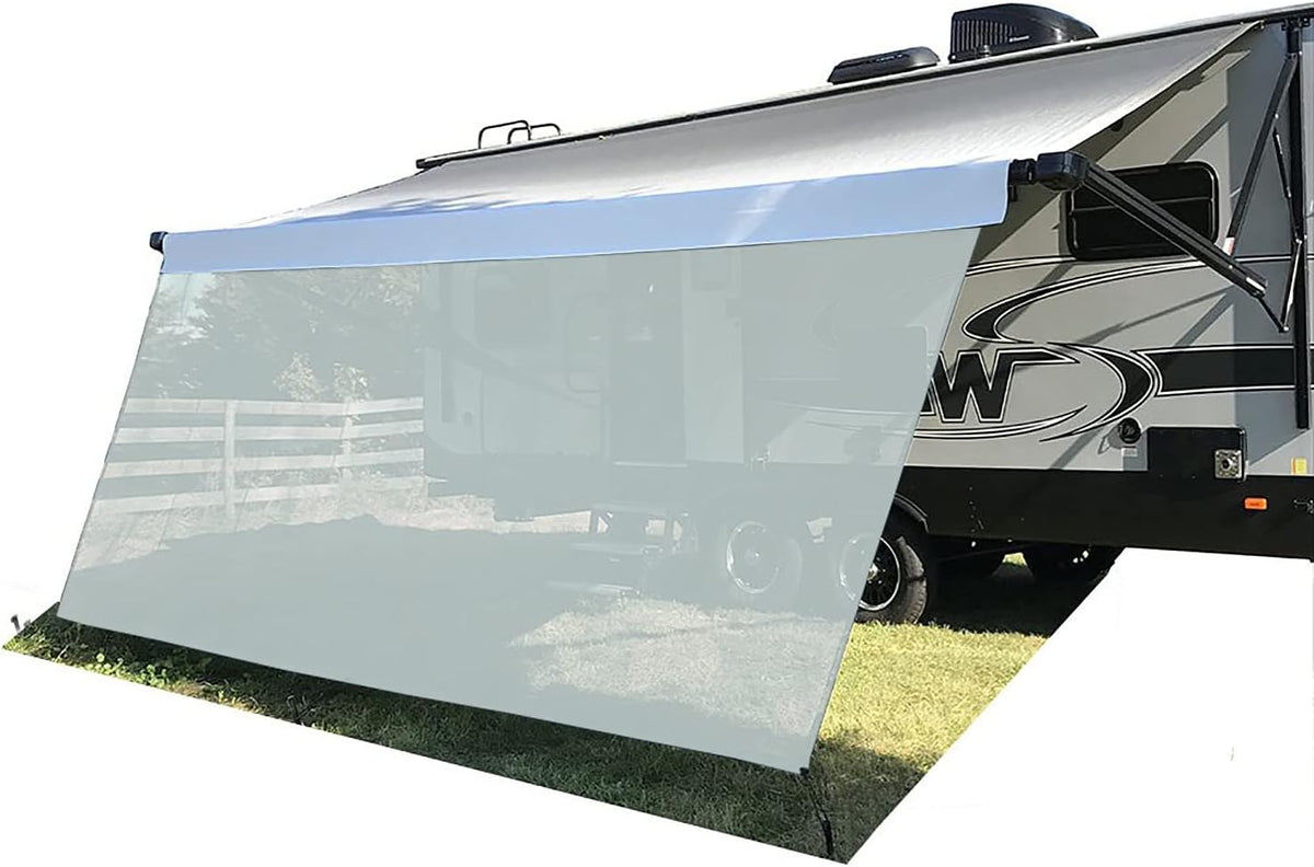 9' x 11' 3 Black Mesh RV Awning Sun Shade B497