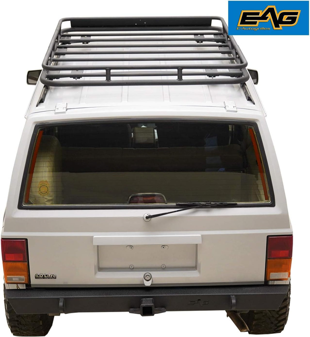 Black Steel Roof Rack Cargo Basket V3763