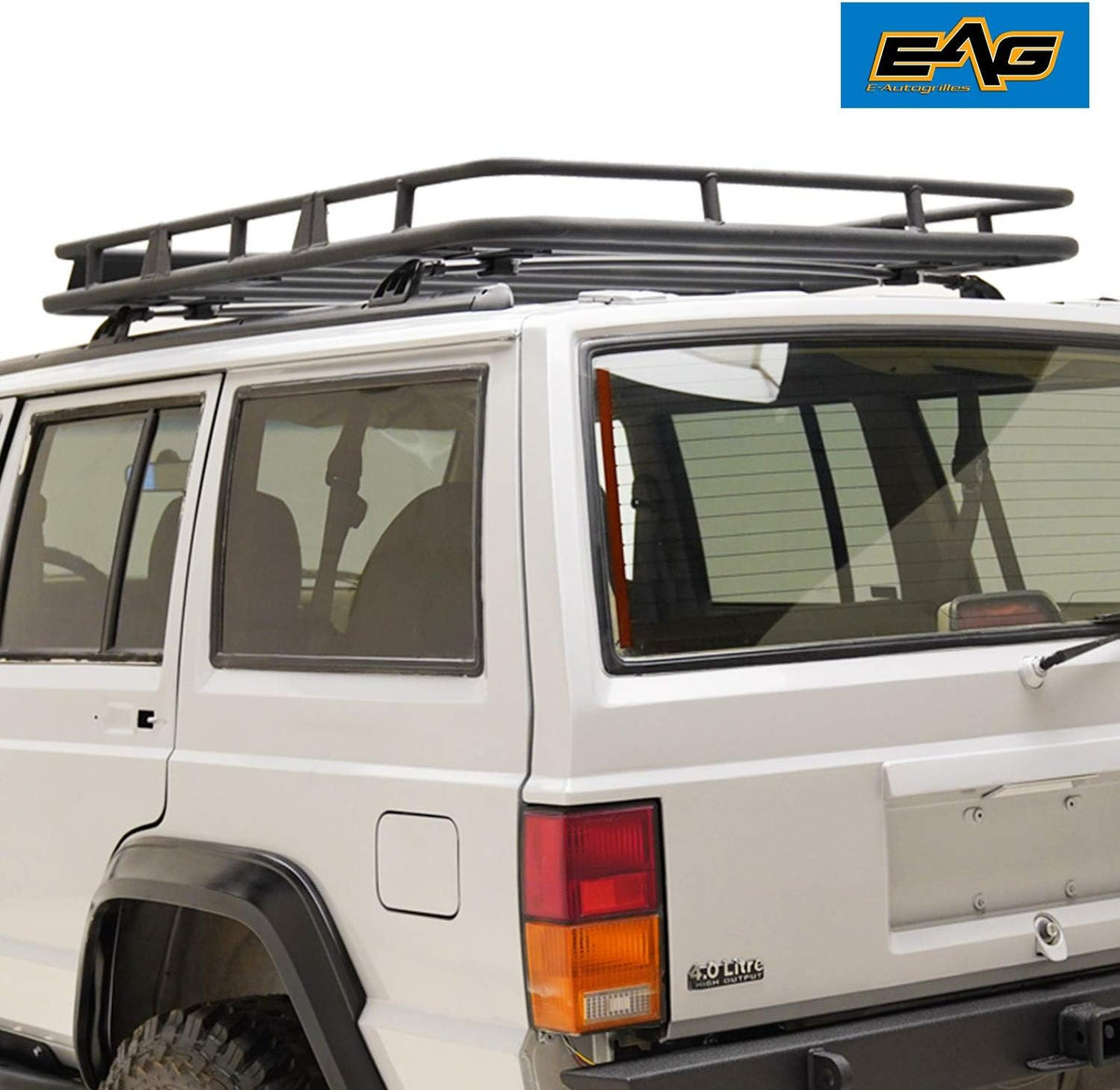 Black Steel Roof Rack Cargo Basket V3763