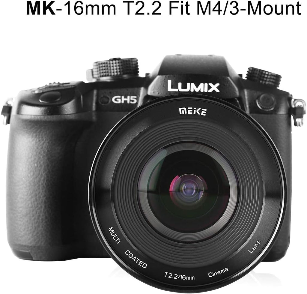16mm T2.2 Manual Focus Wide Angle Cinema Lens for M43 Mount K79389