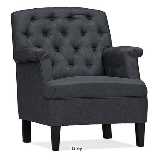 Beige Fabric Upholstered Button-Tufted Armchair T909907