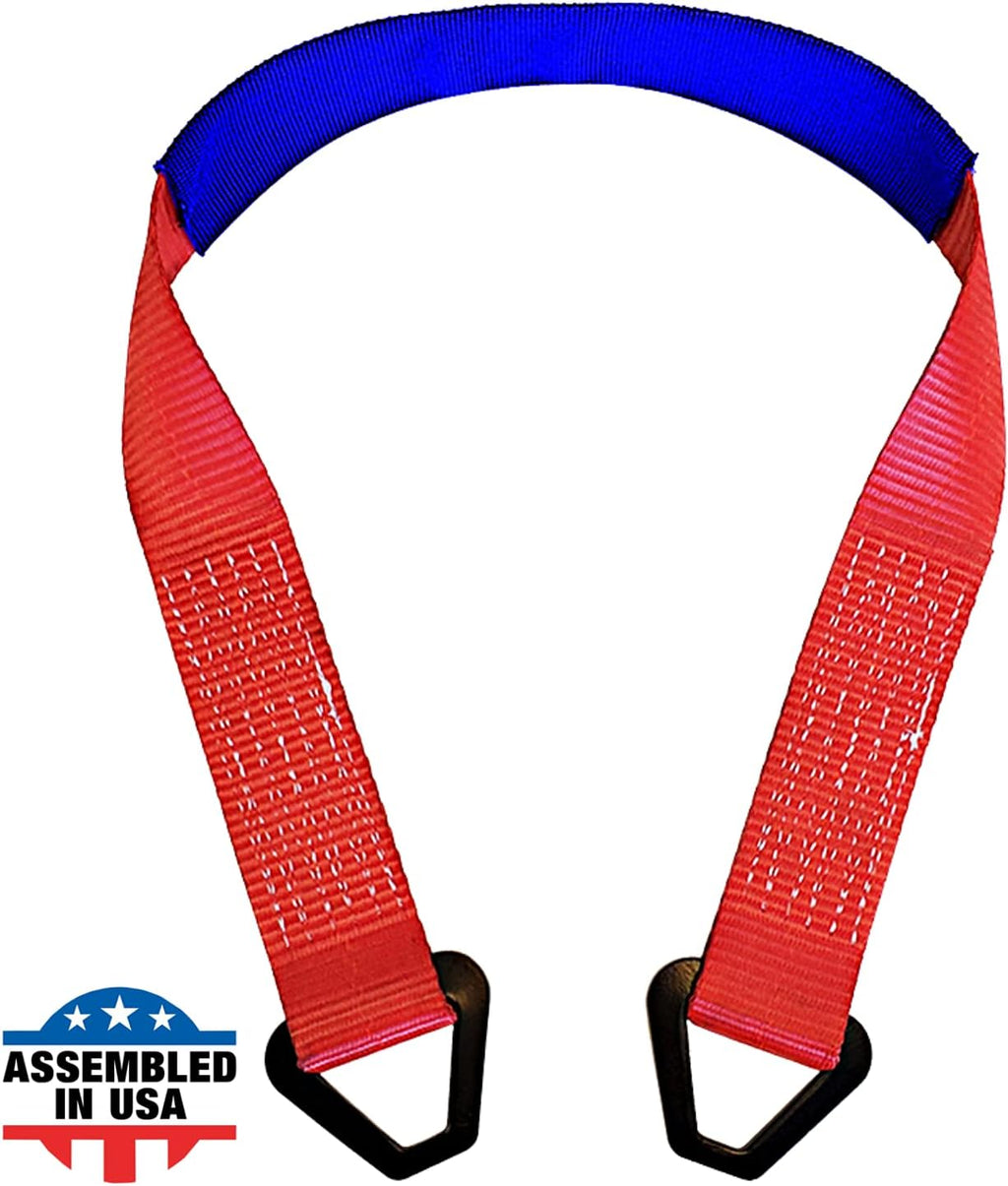 Black Motorcycle Tie Down Axle Straps with Protective Sleeve 12 PK S490