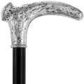 Silver Stag Horn Replica Walking Cane with Black Beechwood Shaft H753424