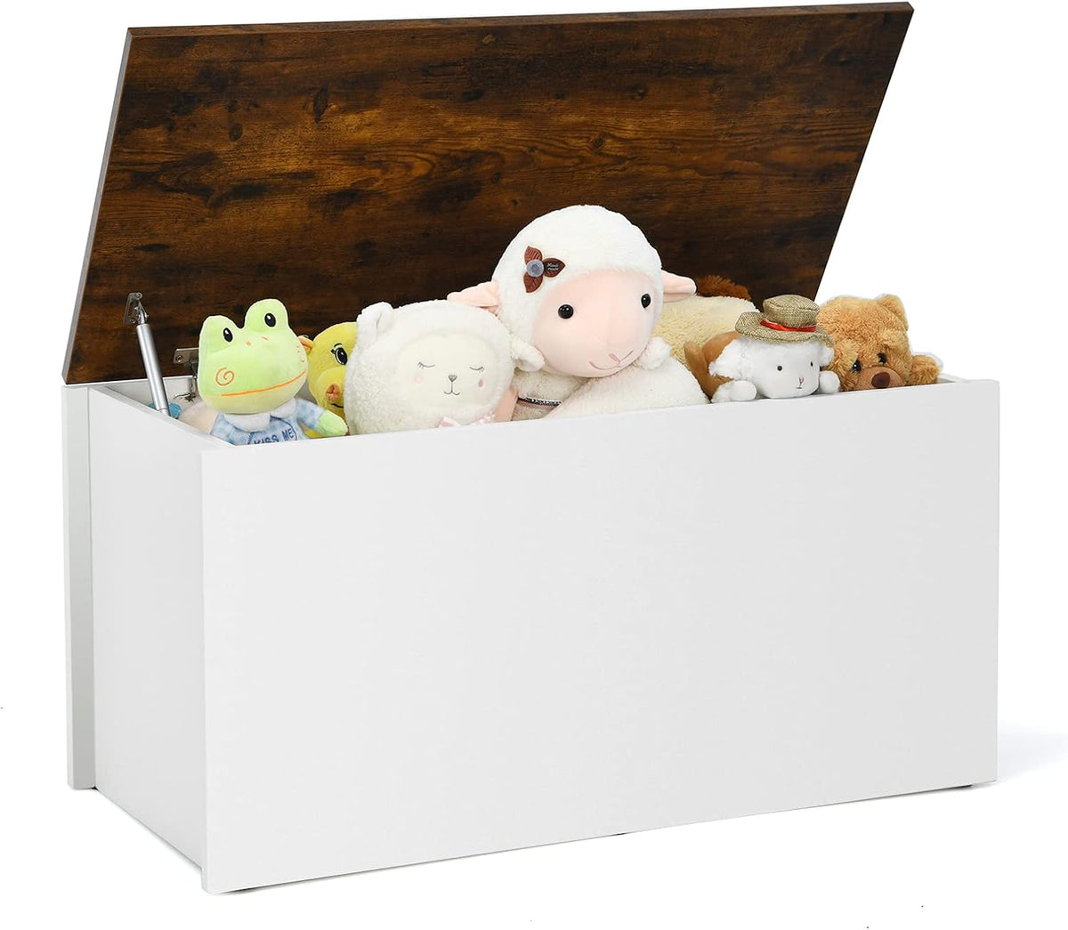 Kids Wooden Toy Box Storage Chest with Flip-top Lid S251