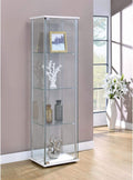 White 4-Shelf Curio Cabinet A346736