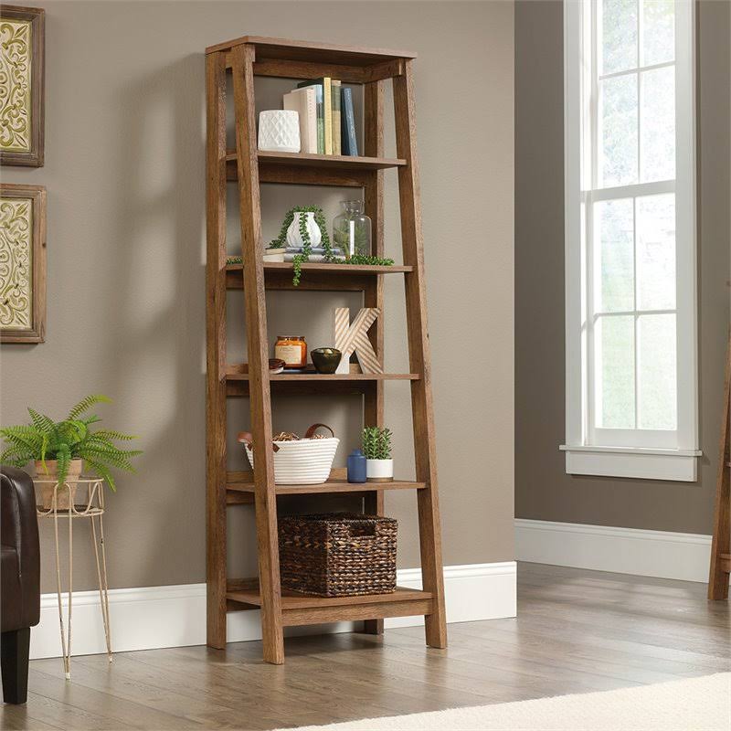 5 Shelf Vintage Oak Bookcase T9005