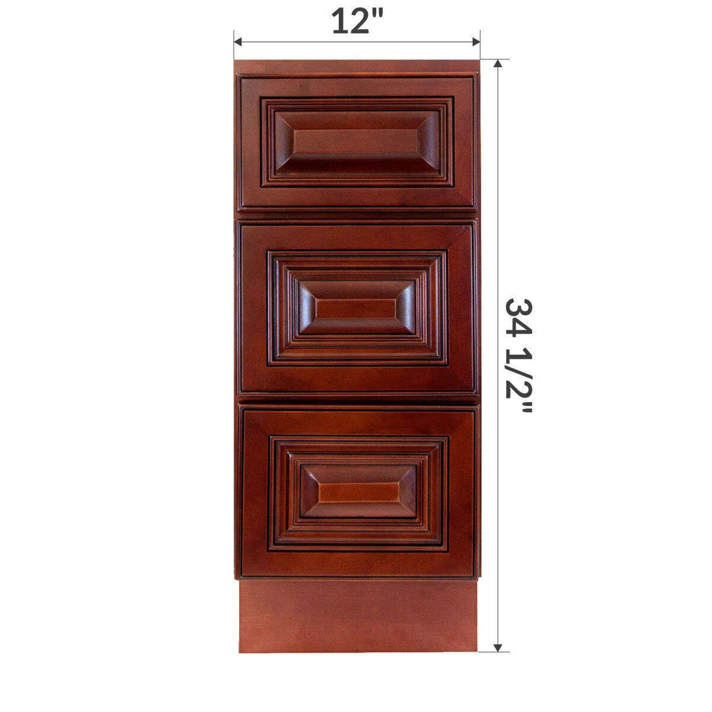 Vanity Drawer Base Cabinet 12 in W x 21 in D x 34 1/2 in H A402