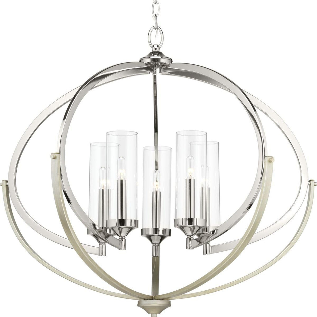 5-60W Antique Bronze Chandelier X574404