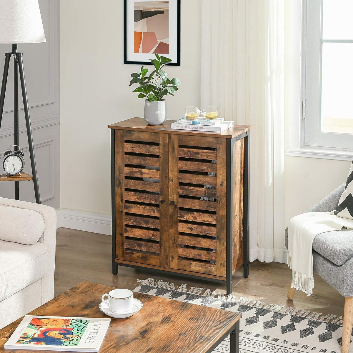 Rustic Brown Storage Cabinet C884