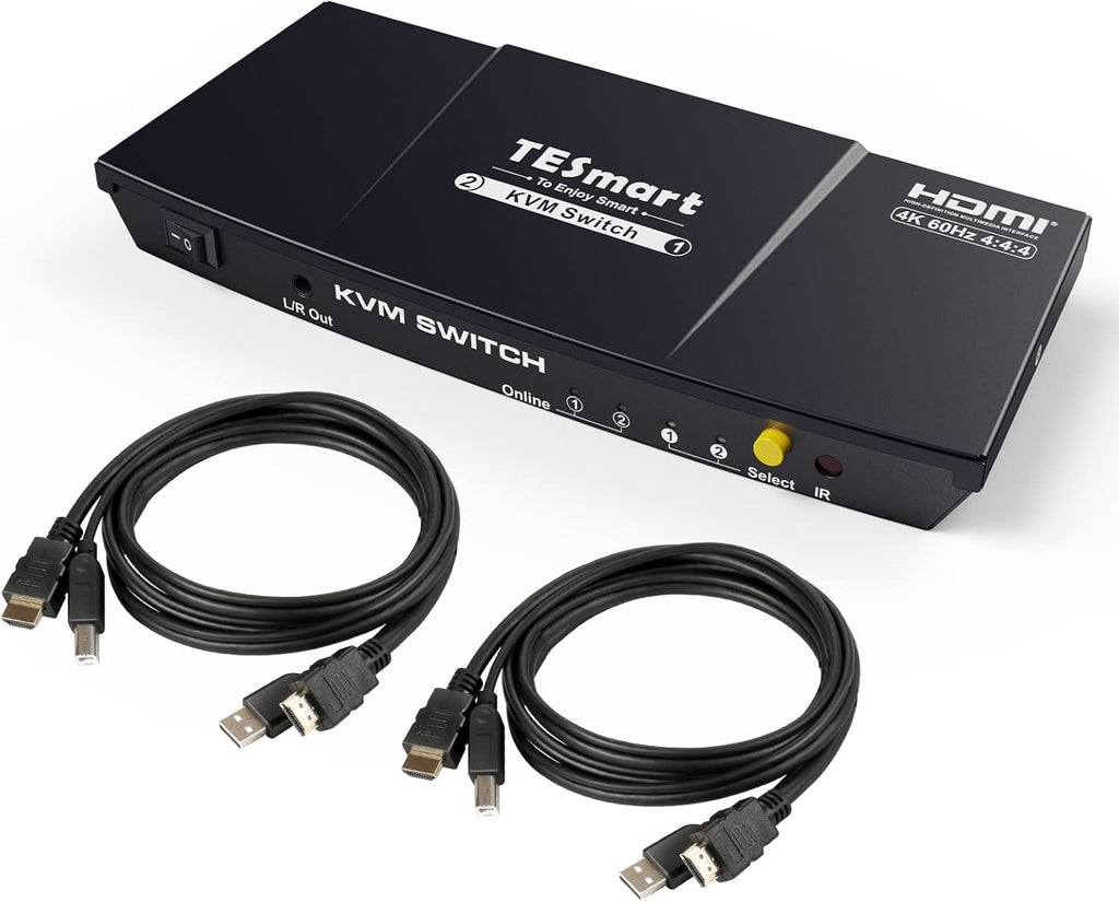 HDMI KVM Switch 2 Port 4K@60Hz Red O3617