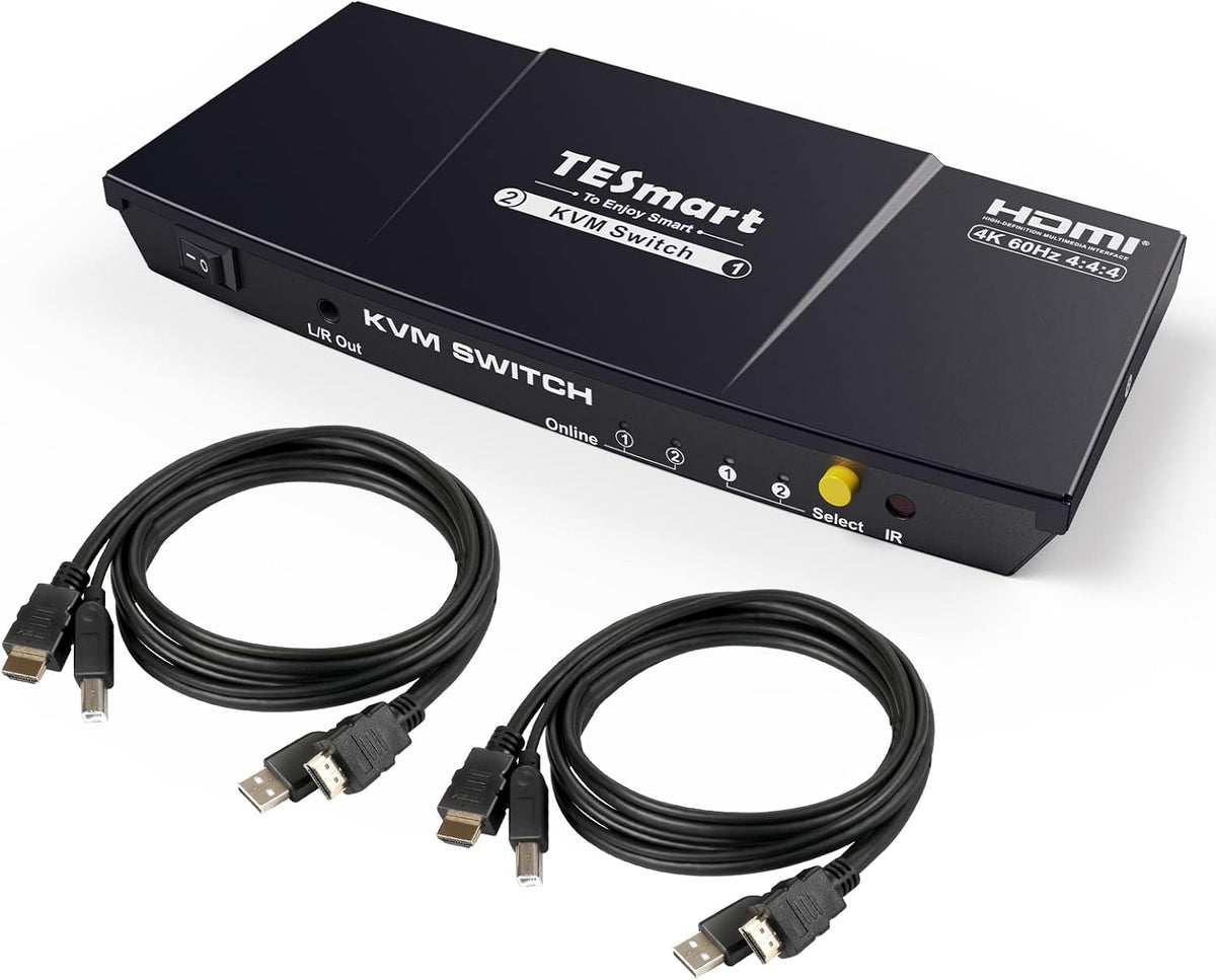HDMI KVM Switch 2 Port 4K@60Hz Red O3617