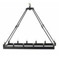 14 Light Wide Taper Candle Chandelier Black S9626