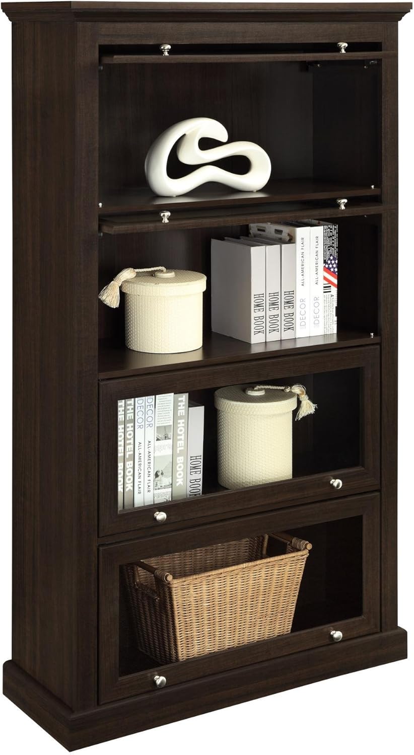 Espresso 4 Shelf Barrister Bookcase Q3349