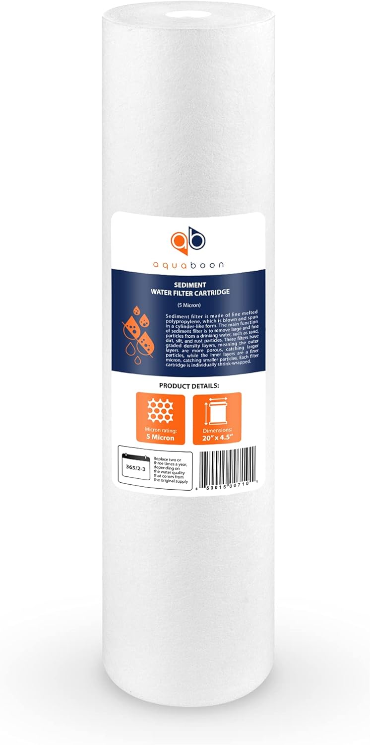 5 Micron 20 Sediment Water Filter Replacement Cartridge 8 Pack Q29135