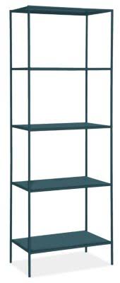 Modern Slim Bookcase Slate Blue D53928