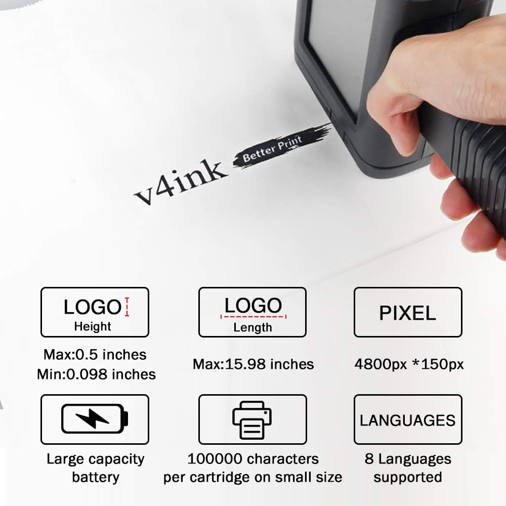 Handheld Printer Portable Labeler with 4.3 Inch HD LED Touch Screen E315