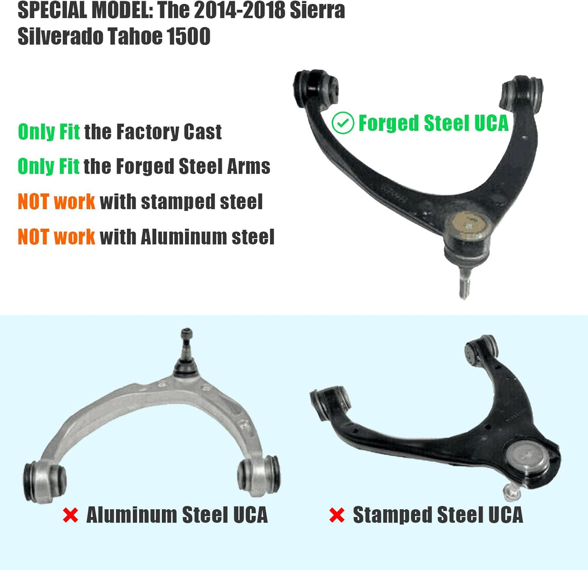 2-4 Lift Upper Control Arms for Sierra 1500 Silverado 1500 T247850