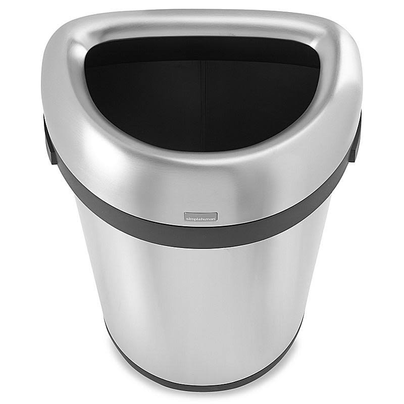 Semi-Round Lift-Off Lid 15.9 gal Stainless Steel Trash Can S561960