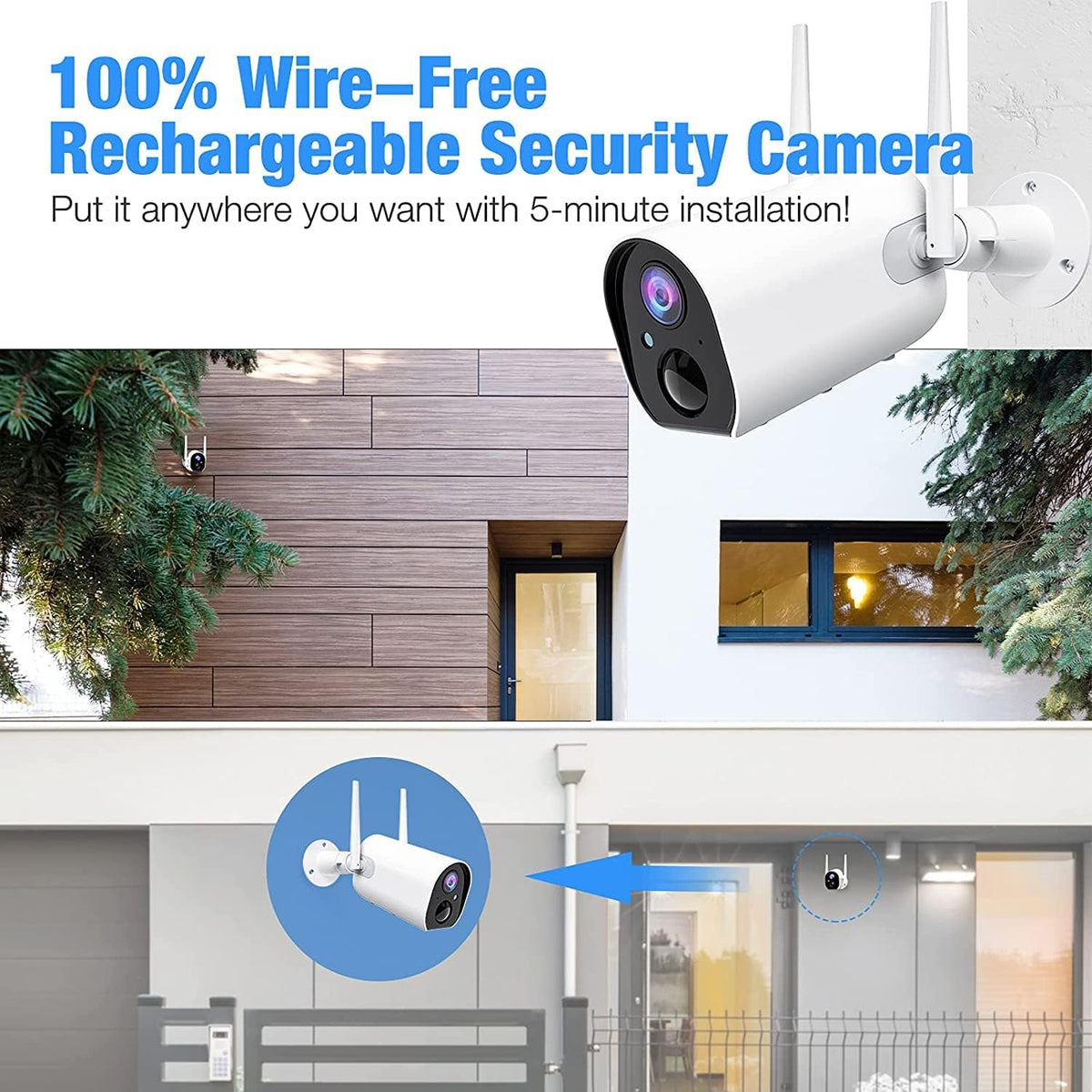 1080P Battery Powered WiFi Outdoor Security Cameras M791979