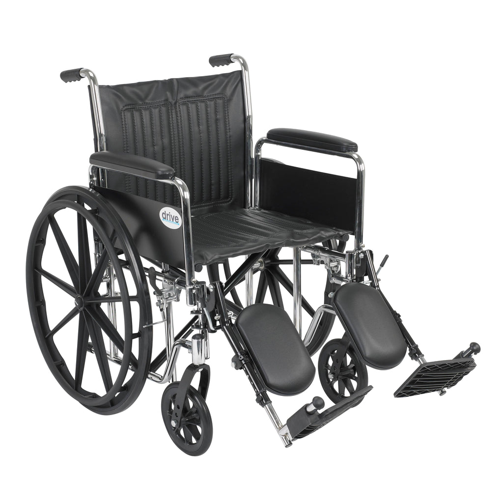 Chrome Sport Wheelchair with Elevating Leg Rests U11042