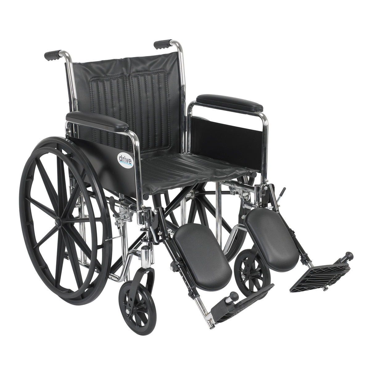 Chrome Sport Wheelchair with Elevating Leg Rests U11042