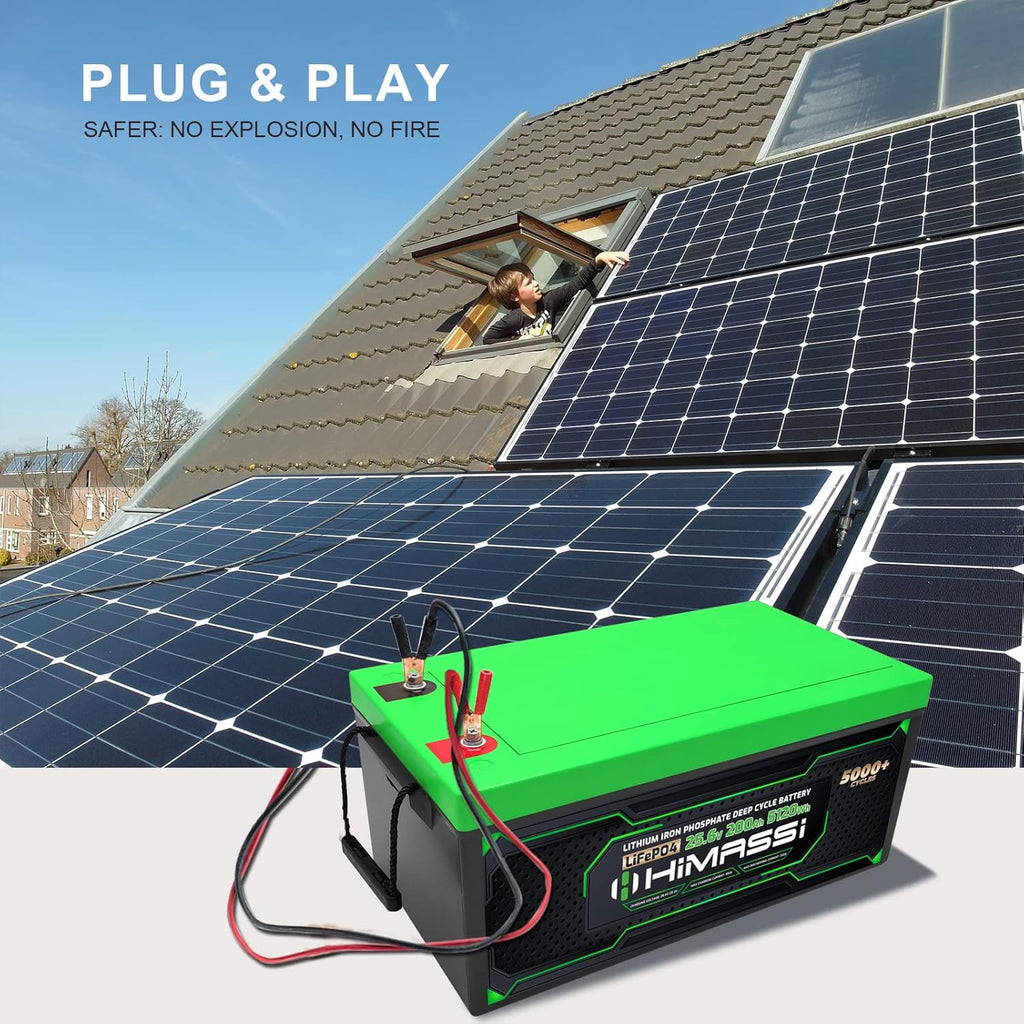 24V 200Ah LiFePO4 Deep Cycle Battery with 200A BMS V96258